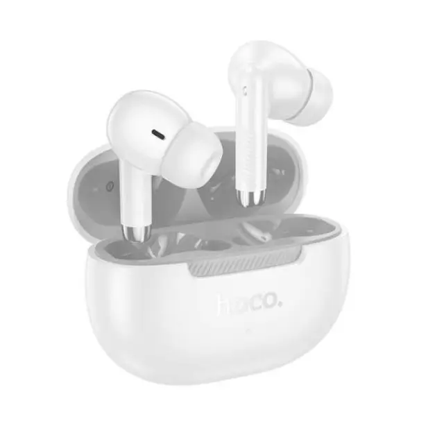 Hoco In-ear Bluetooth Handsfree Ακουστικά με Θήκη Φόρτισης Άσπρα EQ24