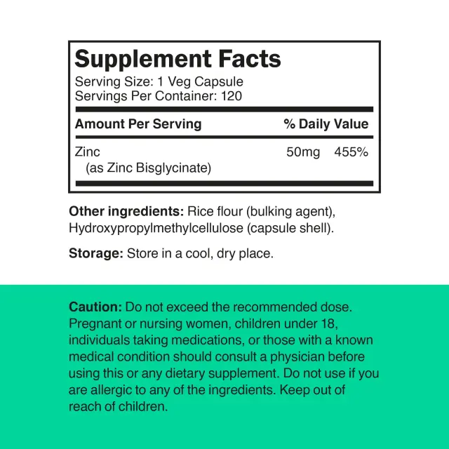 Vitamin360 Zinc Bisglycinate 50 mg 2