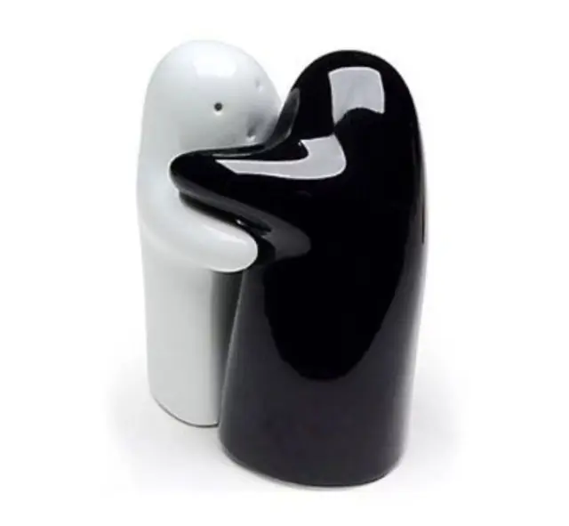 Σετ Κεραμικό Αλατοπίπερο Φαντασματάκια- Black/White OEM