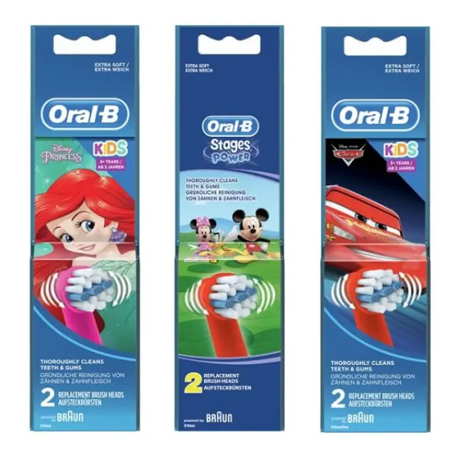 Oral-B Stages Power Mickey Mouse Ανταλλακτικές Κεφαλές της Παιδικής Οδοντόβουρτσας Power Stages, 2τμχ 3