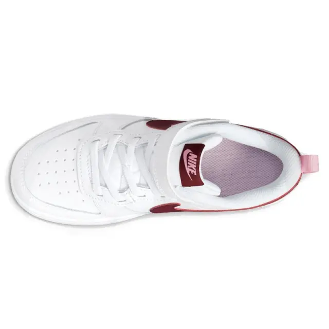Nike Court Borough Low 2 (PSV) (BQ5451-120) - Λευκό-Ροζ - 28 2