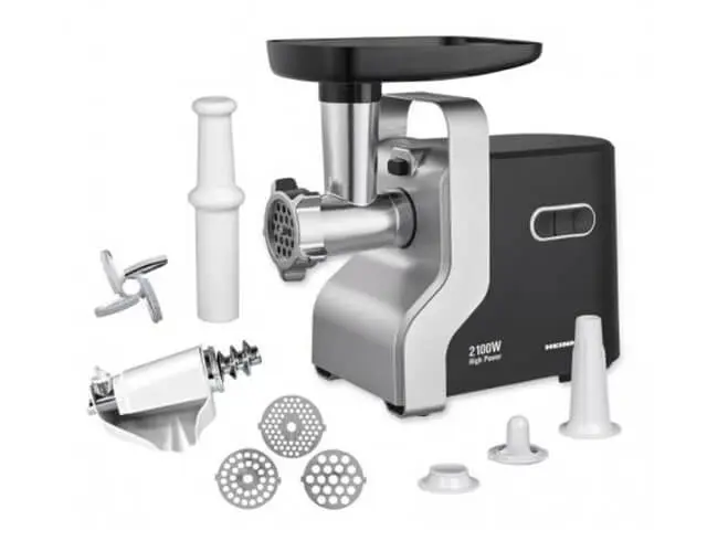 Κρεατομηχανή Heinner Weston MG-2100BKSL με ισχύ 2100W και ικανότητα κοπής 1.8kg / λεπτό MG-2100BKSL