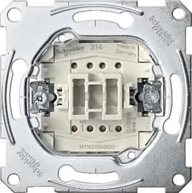 Push-button insrt make contact 1 pole, flush-mntd, 10 A, AC 250 V, screwl. term.