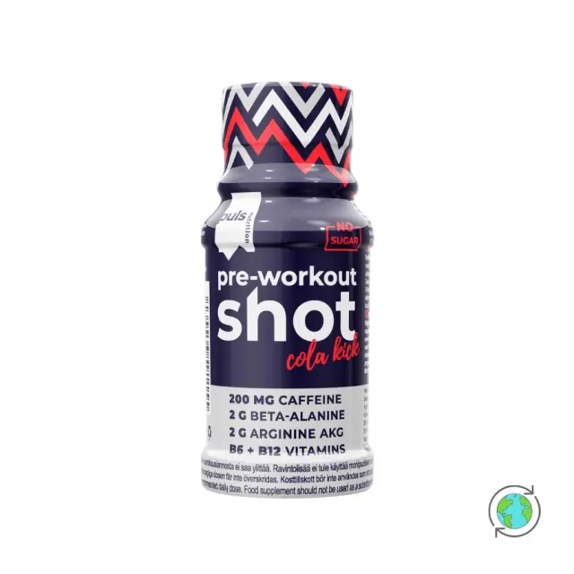 Pre-Workout Shot Cola Kick - Puls Nutrition - 60ml 6430056591155