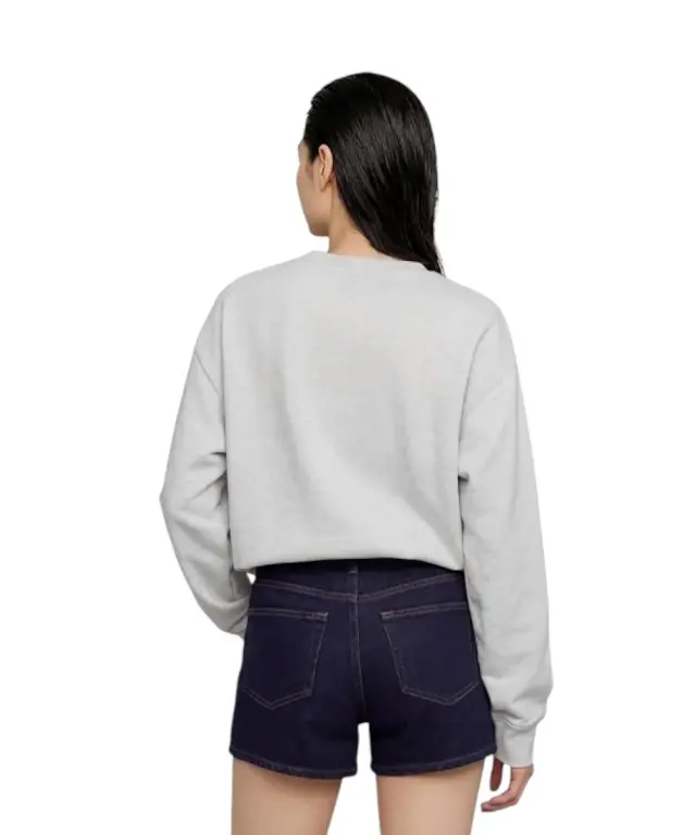 Calvin Klein - Γυναικείο Φούτερ Ls Rlxd Monogram French Terry Cr LV047F223G-P74 Γκρι 3