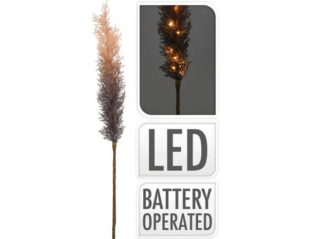 Διακοσμητικό κλαδί Pampas, με φωτισμό LED - 118cm YZA001860