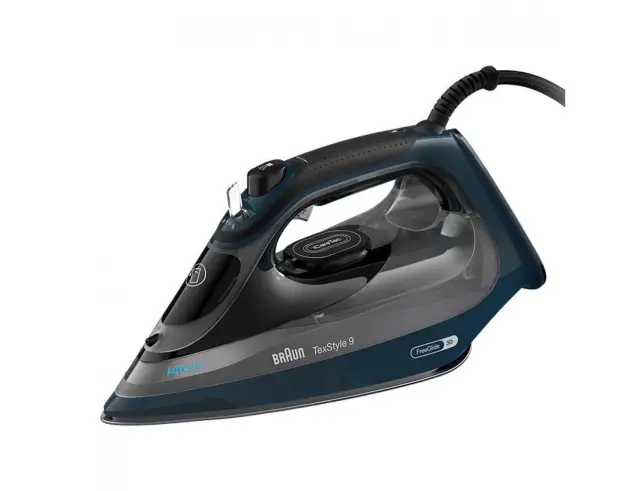 Σίδερο ατμού Braun TexStyle 9 SI9682DB με ισχύ 3200W και χωρητικότητα νερού 330ml - ΜπλεSI9682.DB