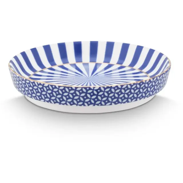 Pip Studio Πορσελάνινη Κούπα 230ml με Καπάκι/Σουβέρ: Royal Flower Blue 2