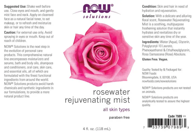 Now Foods Rosewater Rejuvenating Mist 2
