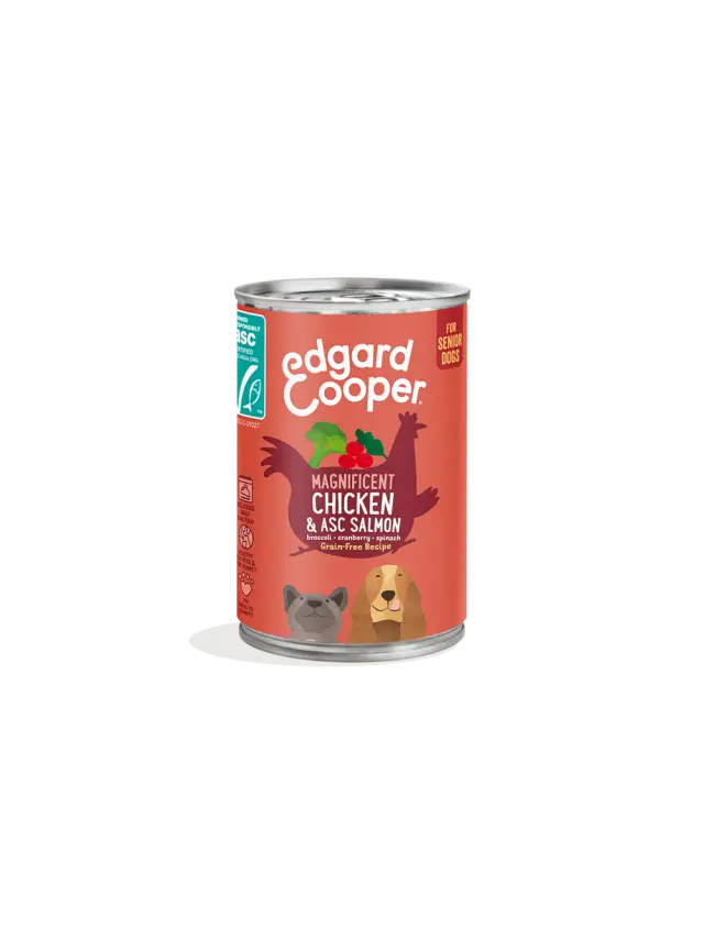 Edgard Cooper - Chicken AND ASC Salmon Senior Wet food 400gr - 542503948534 - Pet Supplies
