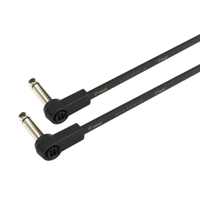 Adam Hall K4IRR0045FLM 4Star Series Patchcable Καλώδιο Οργάνων 1/4 Mono Jack - 1/4 Mono Jack 0.45m Μαύρο