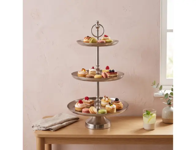 Εταζέρα Home & Styling με 3 επίπεδα και διαστάσεις 30x30x50cm - Silver A67101540