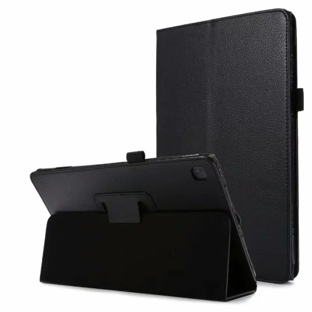 Litchi Texture Flip Cover Θήκη για Galaxy Tab A7 10.4 (T500)-Black OEM