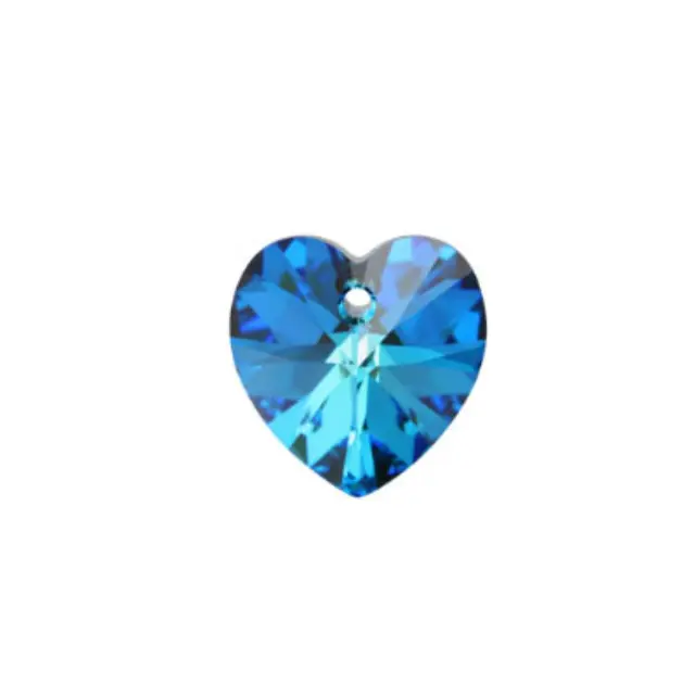 Swarovski 6228 XILION Heart Pendant 10.3x10mm Crystal Bermuda Blue - Συσκευασία Χονδρικής - 288τεμ