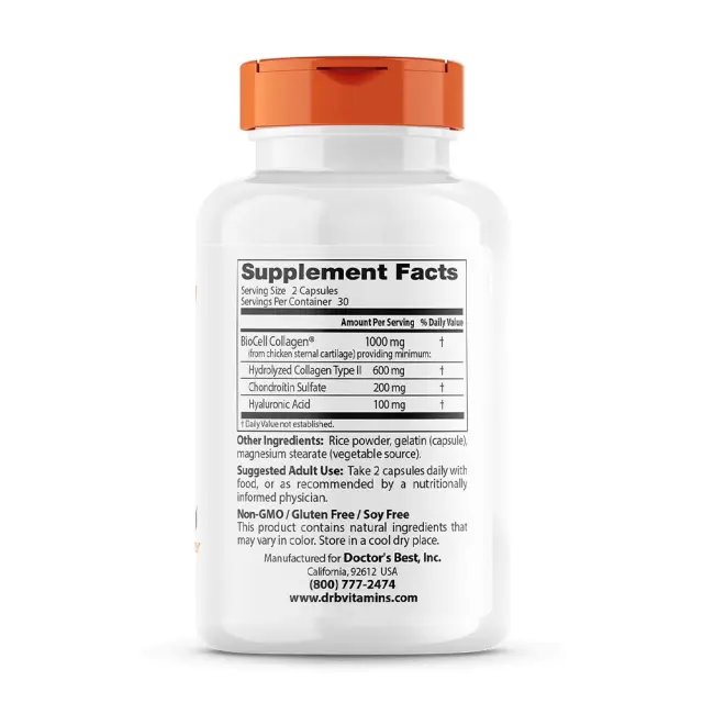 Doctor's Best Hyaluronic Acid + Chondroitin Sulfate + Biocell 2