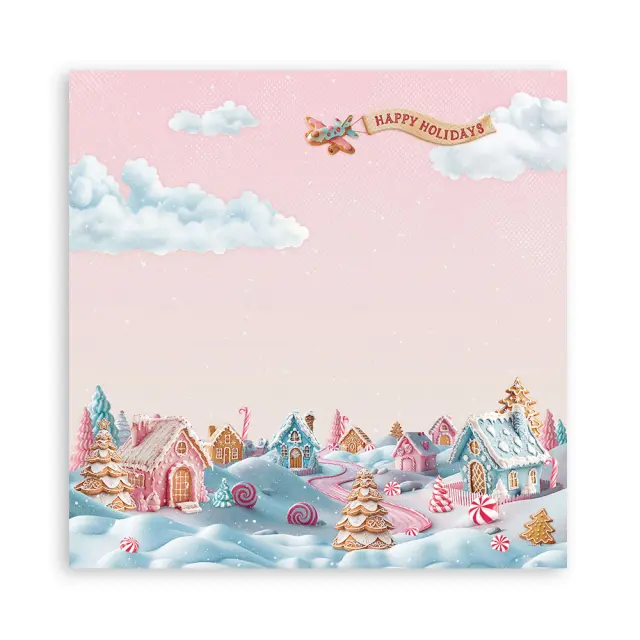 Σετ 22 Χαρτιά Scrapbooking Stamperia Μονής Όψης - Candy Christmas - 20.3x20.3cm 3