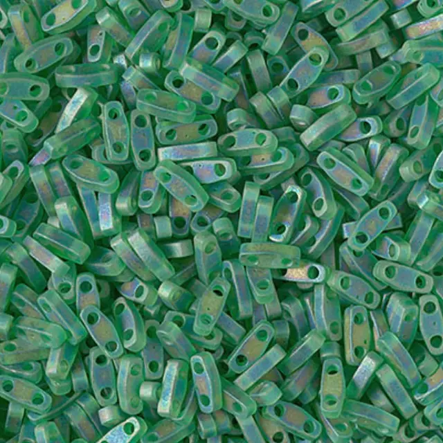 Χάντρα Miyuki Quarter Tila No146FR Matte Transparent Green AB ~7gr