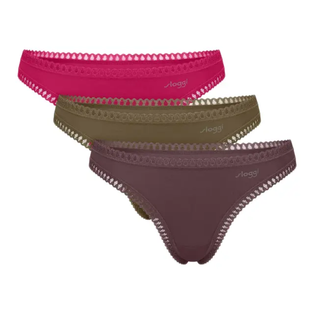 Sloggi Γυναικείο String GO Crush String - Τριπλό Πακέτο, Χρώμα Multi