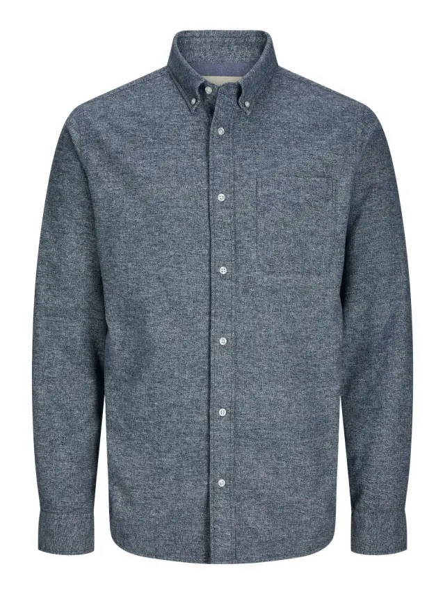JPRBLUNORRIS FLANNEL LS SHIRT BF LN Navy Blazer