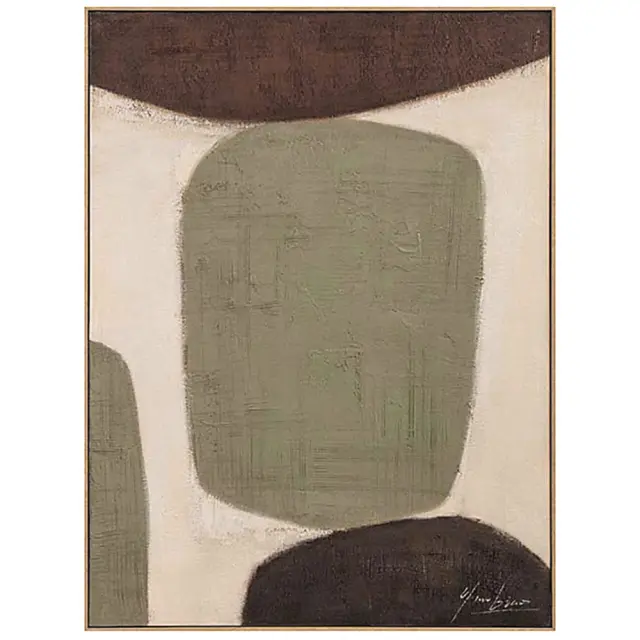 Πίνακας Hand Paint ανάγλυφο με κορνίζα 90x120x4,5cm Zaros 27573 PI386