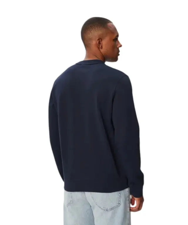 Calvin Klein - Ανδρική Μακρυμάνικη Φούτερ 350Terry Monogram Crewneck LV04RG275G-CEF Μπλε Σκούρο 2