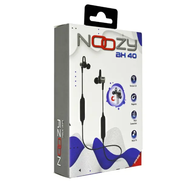 Bluetooth Hands Free Noozy BH40 Sport Magnetic Necklace Multi Pairing Γκρι 2