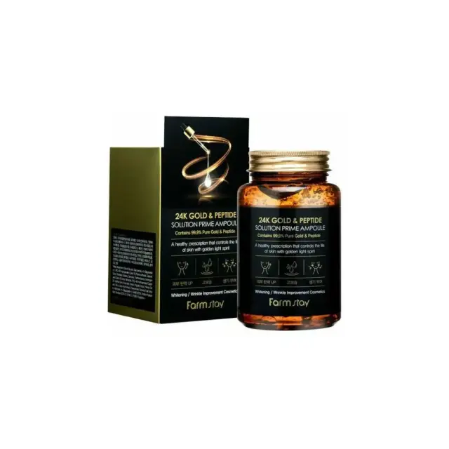 Farmstay 24K Gold & Peptide Ampoule Αντιγηραντική και Ενυδατική Αμπούλα Προσώπου, 250ml