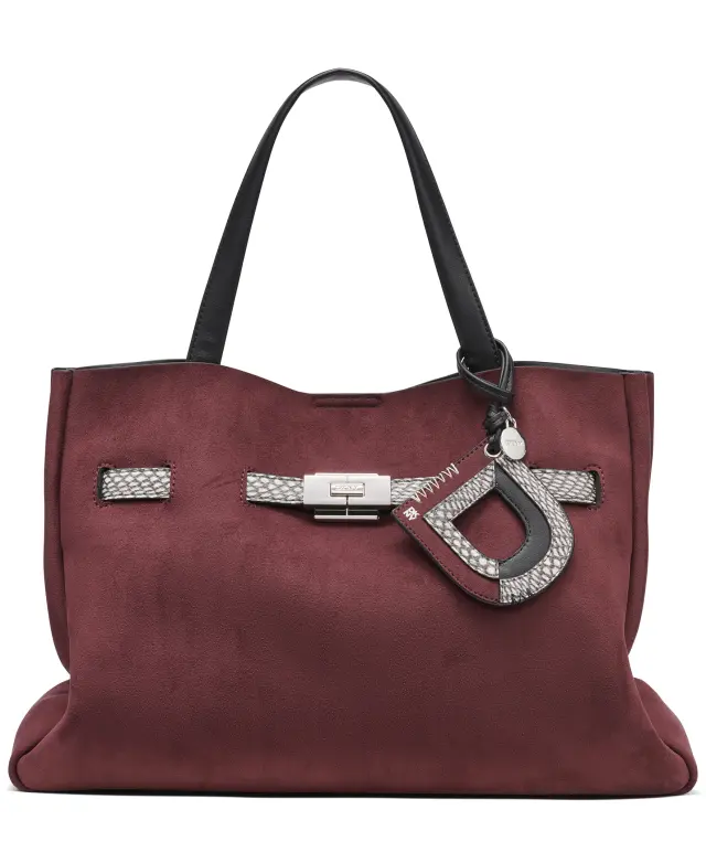DKNY γυναικεία τσάντα satchel BRYAR σουέντ R63DMK43-2