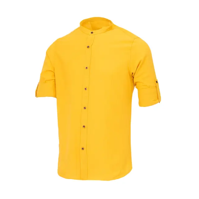 Λινό Πουκάμισο Mao Noshame® Camel - 382221 - S 2