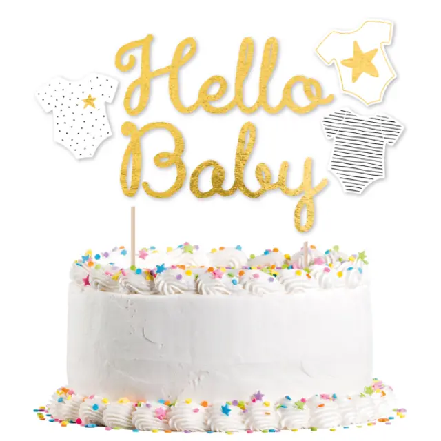 Πινακίδα Τούρτας Hello Baby