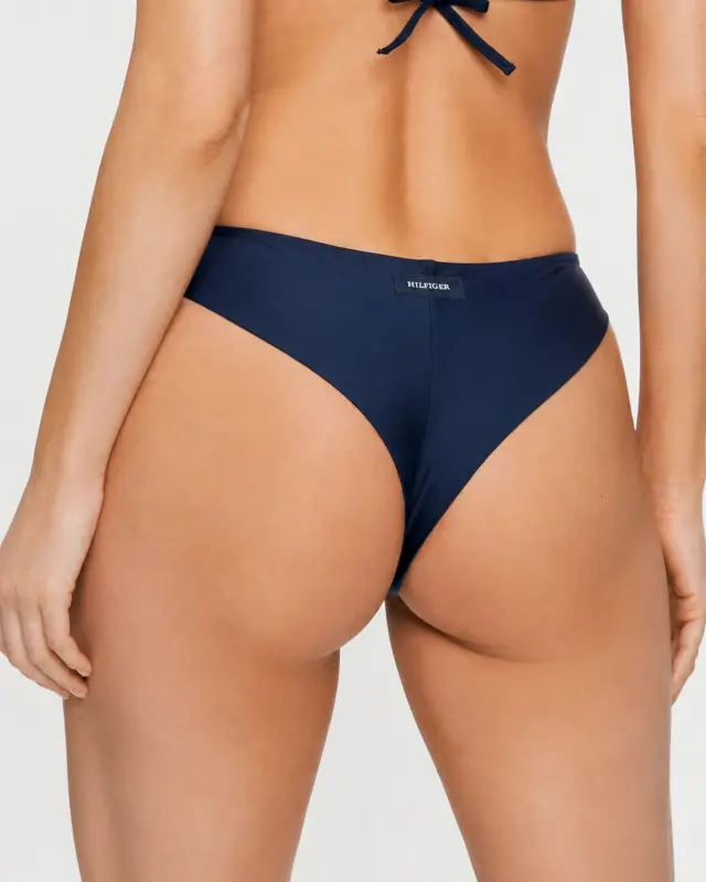Tommy Hilfiger Brazilian Bikini Bottom σε σκούρο μπλε 3