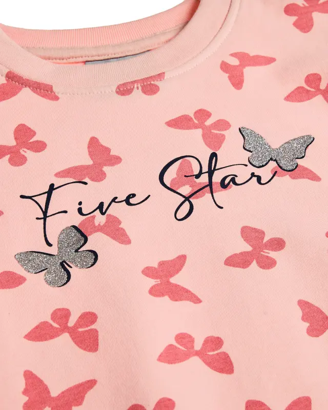 Σετ φούτερ Five Star με glitter τύπωμα 3