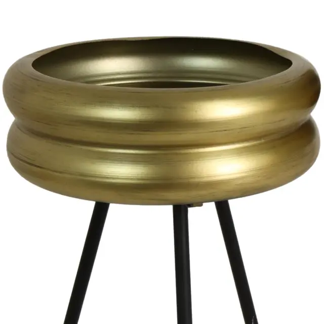 Κασπώ Χρυσό Μέταλλο 45.5x45.5x51cm Σετ 2Τμχ 2