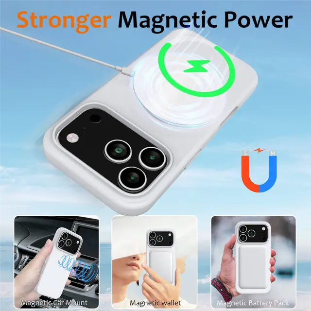 MagSafe Θήκη για iPhone 17 Pro Max /18 Pro Max-White OEM 2