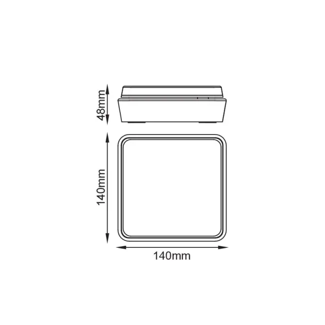 Aca Light LED SMD WALL LUMINAIRE 12W 650LM 110° 230V AC 3.000K DARK GREY CRI80 IP54 30.000HRS 3