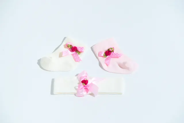 Socks Baby Combo 3pcs με Κορδέλα Colours