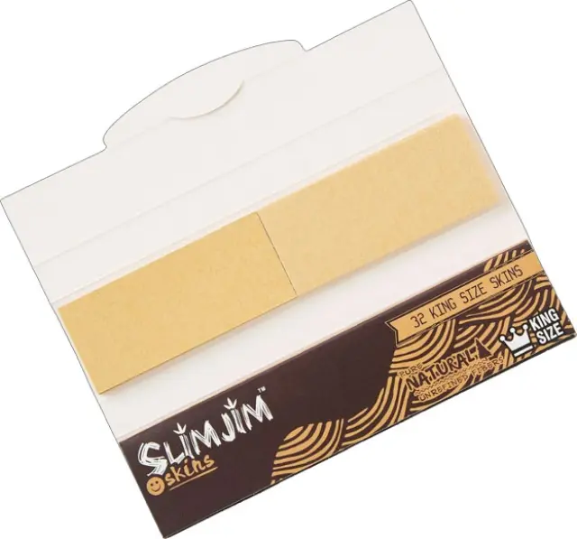 Slim Jim Χαρτάκια King Size Slim Ακατέργαστο 32φ. + Tips 2