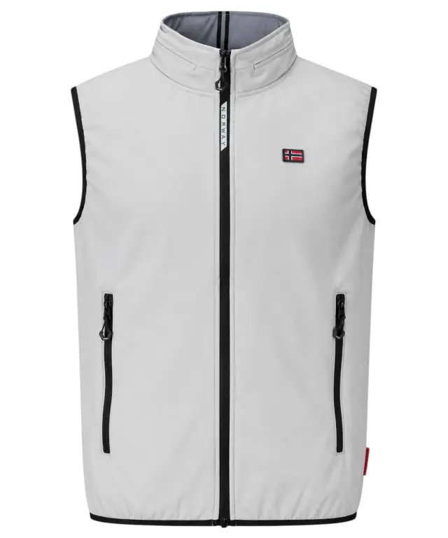 Norway Nautical School - Ανδρικό Αμάνικο Softshell Μπουφάν 849140-ICEBER Γκρι Ανοιχτό