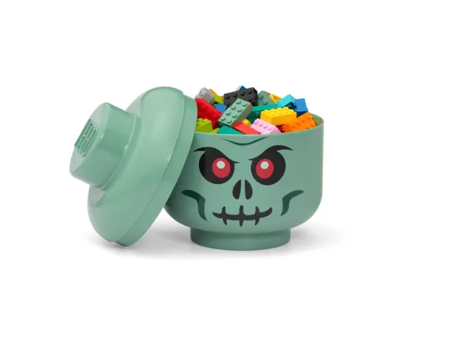 LEGO Κουτί Αποθήκευσης Storage Head – Large, Green Skeleton 248505 2