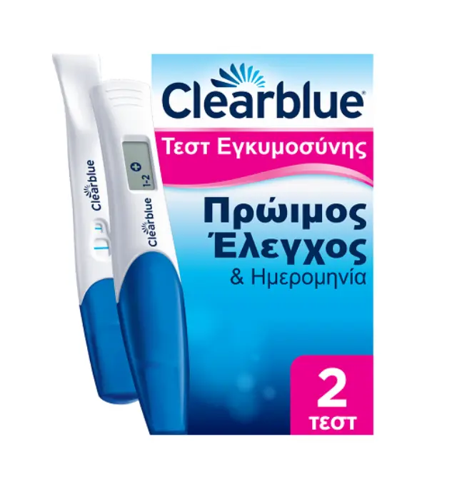 Clearblue Combo Pack Ψηφιακό Τεστ Εγκυμοσύνης με Δείκτη Σύλληψης 1τμχ + Τεστ Εγκυμοσύνης Πρώιμη Ανίχνευση 1Τμχ.
