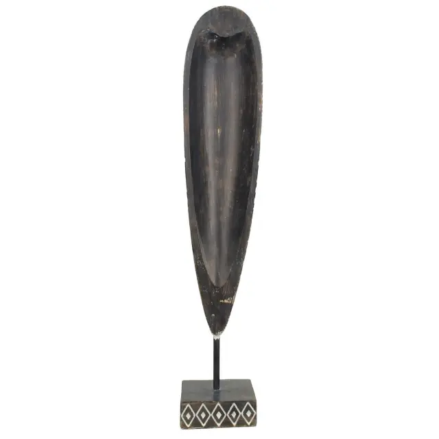 Διακοσμητικό Μάσκα Καφέ Polyresin 10.2x7x40.5cm 2