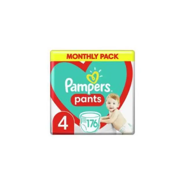Pampers Pants Monthly Πάνες Βρακάκι No. 4 για 9-14kg, 176τμχ