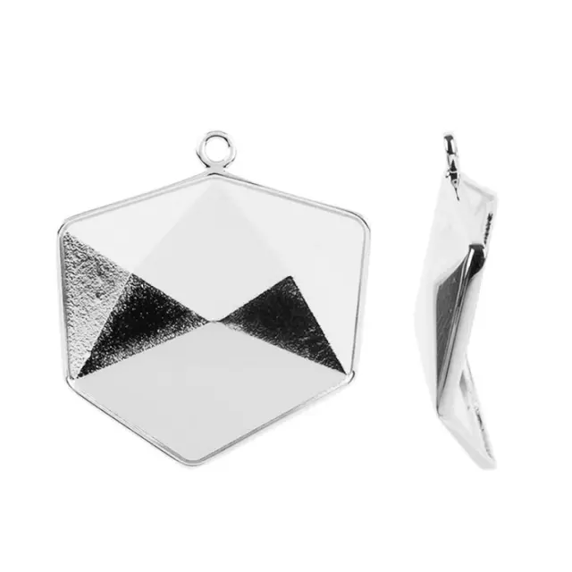 Καστόνι Επιροδιωμένο για Swarovski 4933 Tilted Dice 19mm - 1τεμ
