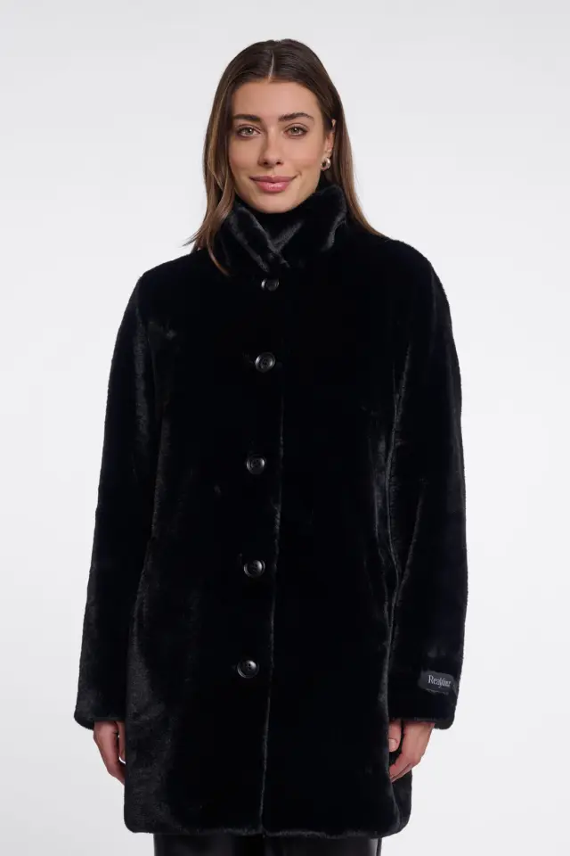 RINO & PELLE “NONNA” FAUX FUR COAT(NONNA-7002611-BLACK) - 42 2