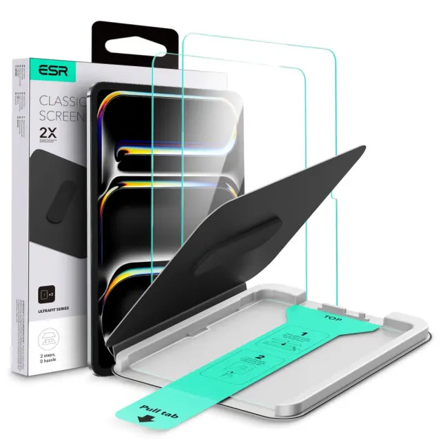 Esr Ultrafit Tempered Glass 2-pack Ipad Pro 11” 5 / 6 / 2024-2025 Clear