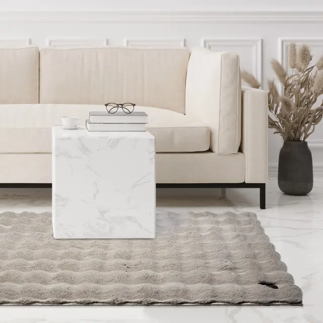 Χαλί 150x200 Faux Fur Essential Greenwich Polo Club 3110 Beige 100% Πολυέστερ