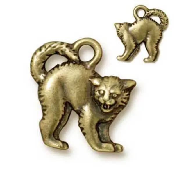 Διακοσμητικό Χυτό Pewter - Scary Cat - Brass - 1τεμ