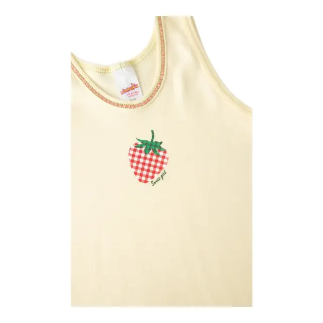 Minerva Παιδικό Φανελάκι Κορίτσι Αμάνικο Strawberry, Χρώμα Βανίλια 2