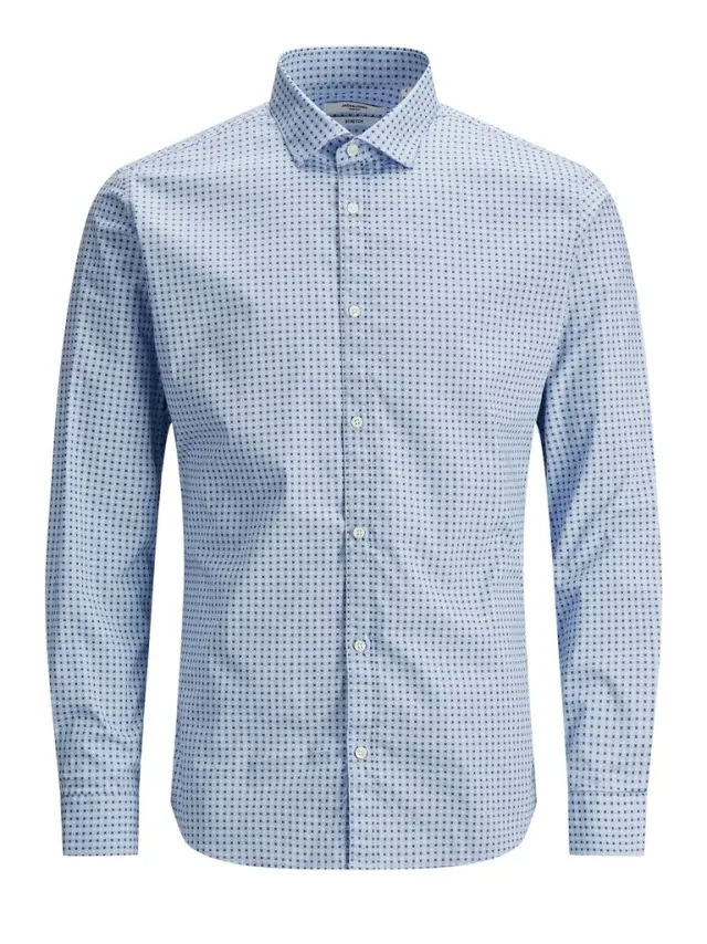 JWHBLACKPOOL STRETCH SHIRT LS UK cashmere blue