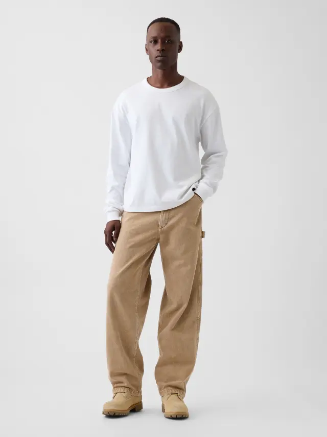 Ανδρικό Τζιν Παντελόνι Baggy Carpenter Γραμμής Gold lurex